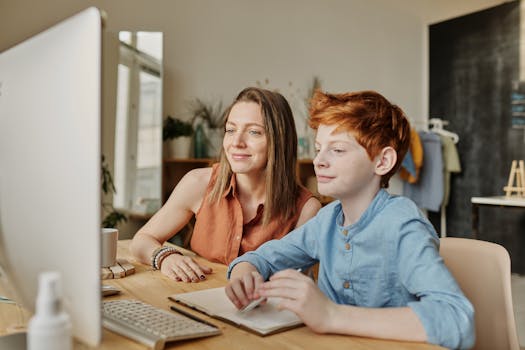 parent helping child with homework