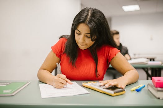 student studying with focus tools