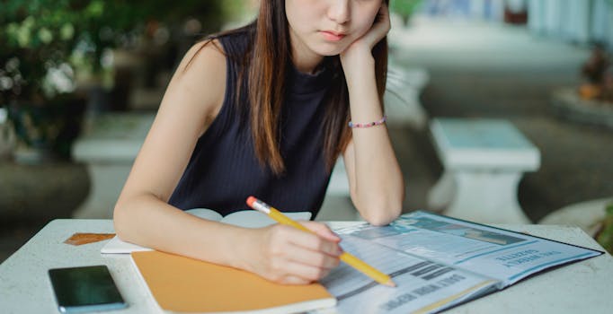 a student studying with a structured schedule