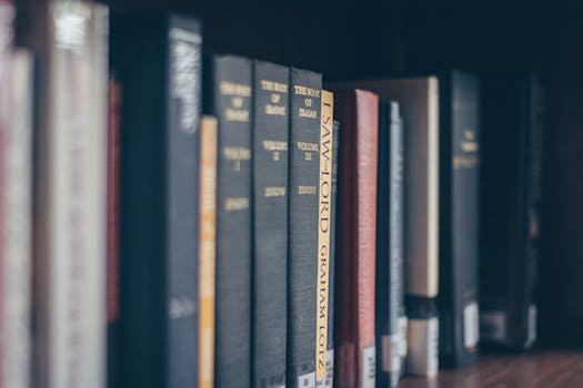 a well-organized study area with study materials