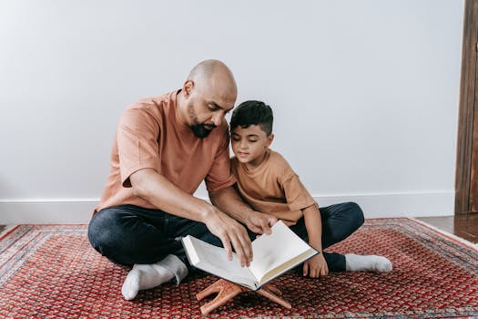 A family reading together