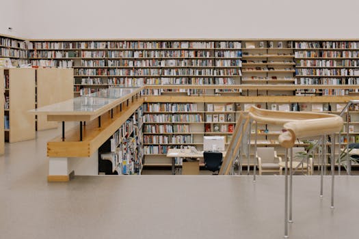 organized study space with books and supplies