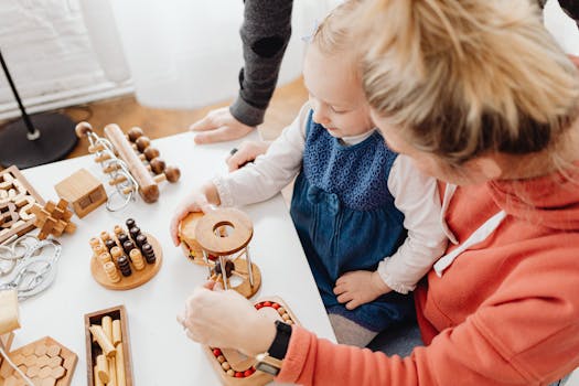 family playing memory games together