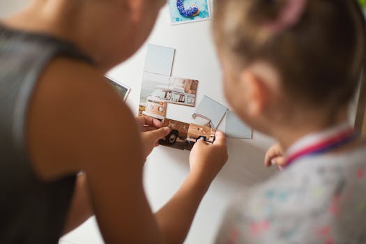 kids solving puzzles