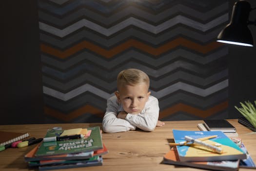 child studying in a distraction-free environment