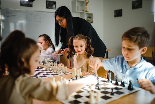 students playing educational games