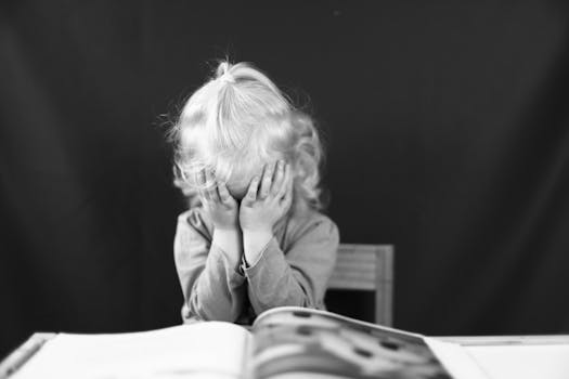 child participating in a book club