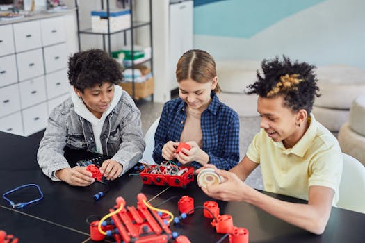 students working on a machine learning project