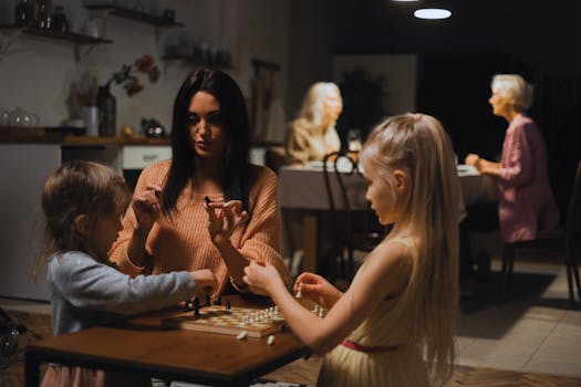 children engaged in a board game