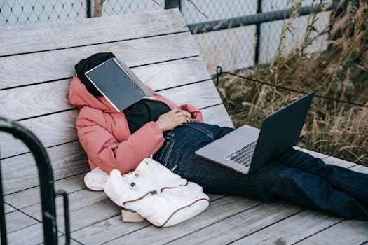 student using a planner