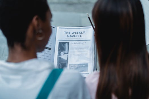 family discussing a news article