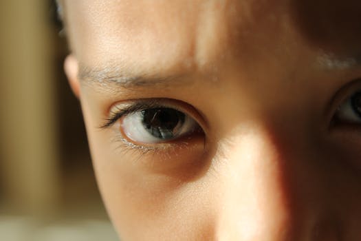 child studying with a focused face