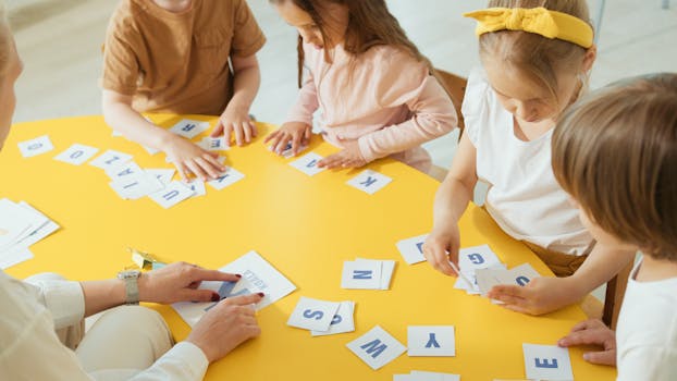 child studying with visual aids