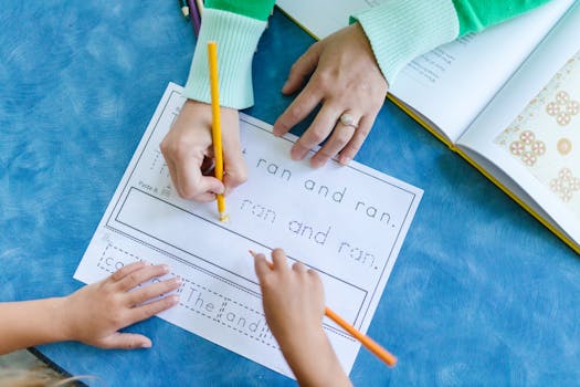 image of a student studying with practice materials