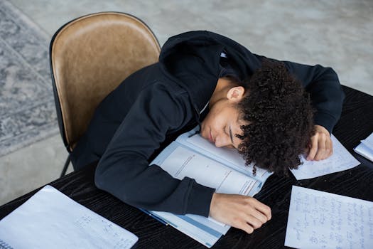 student taking a break