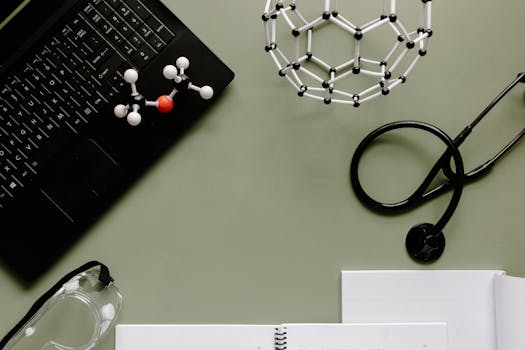 study materials on a desk