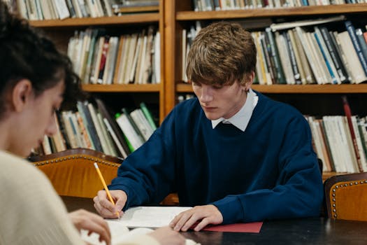 students focused while studying