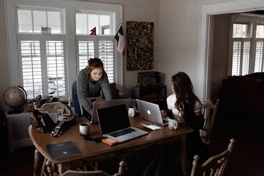 Students studying together