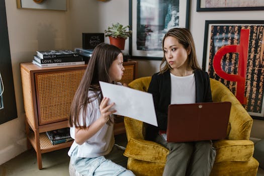 Kids working on homework