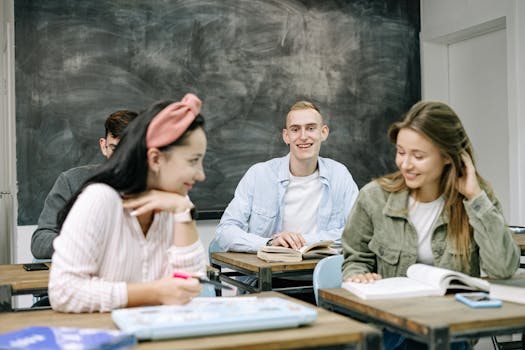 teenagers discussing books