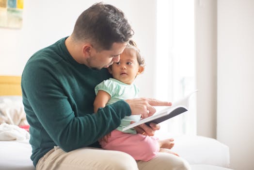 family reading together